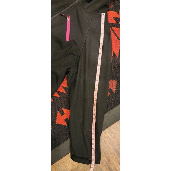 Women's Black Hooded Jacket 3X 22W-24W W/ Pink Accents Full Zip Pockets Polyeste - Picture 14 of 16